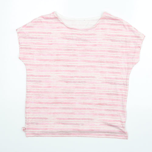 TU Womens Pink Striped  Basic Blouse Size 8