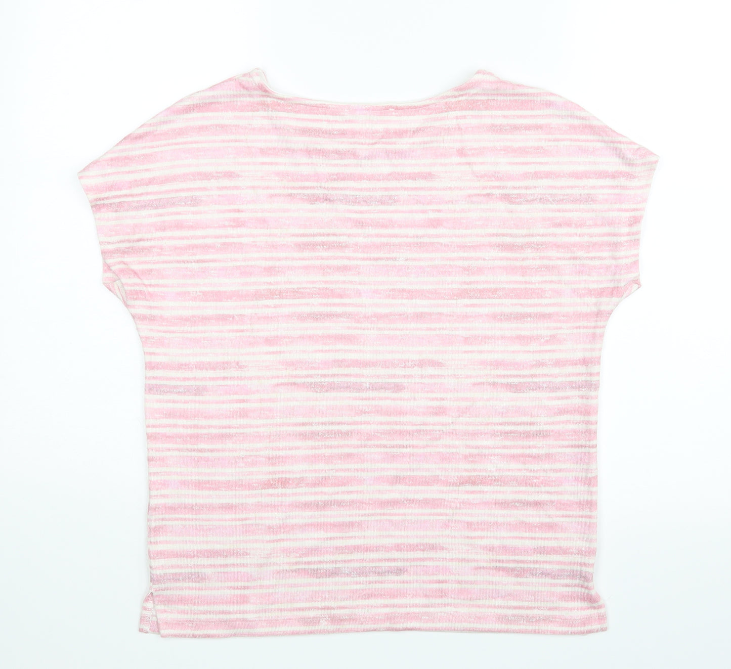 TU Womens Pink Striped  Basic Blouse Size 8