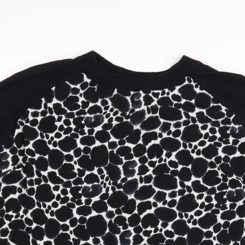 NEXT Womens Black Animal Print  Basic Blouse Size 16