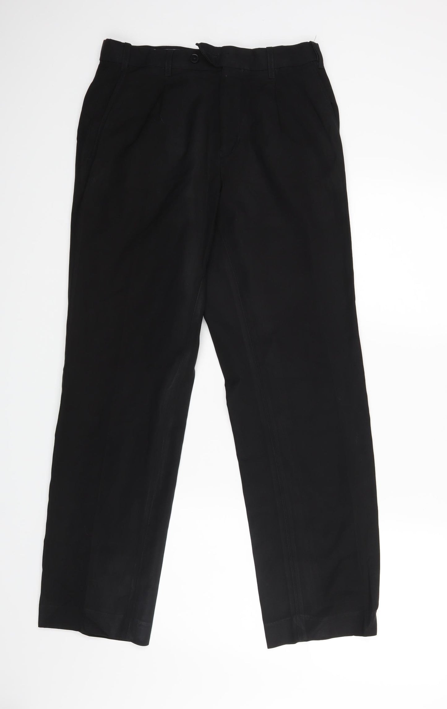M&S Mens Black   Dress Pants Trousers Size 30 L31 in