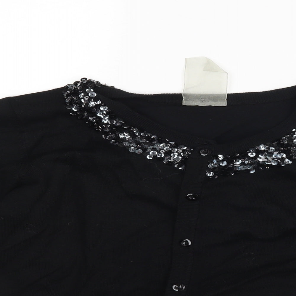 Preworn Womens Black   Basic Blouse Size 16