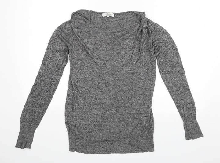 Peakocks Womens Grey Basic Blouse Size 14