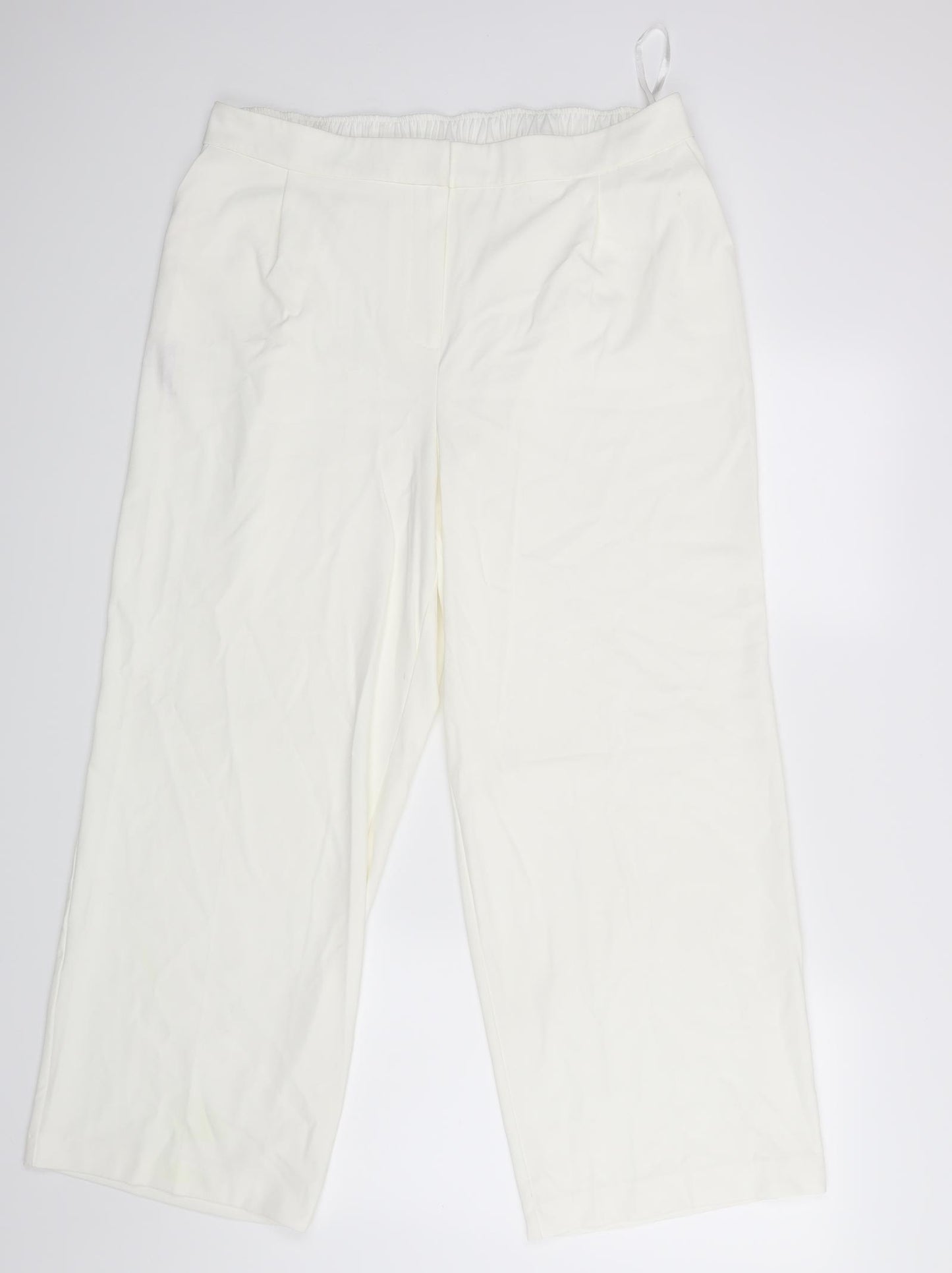 M & co Womens White   Dress Pants Trousers Size 18 L25 in