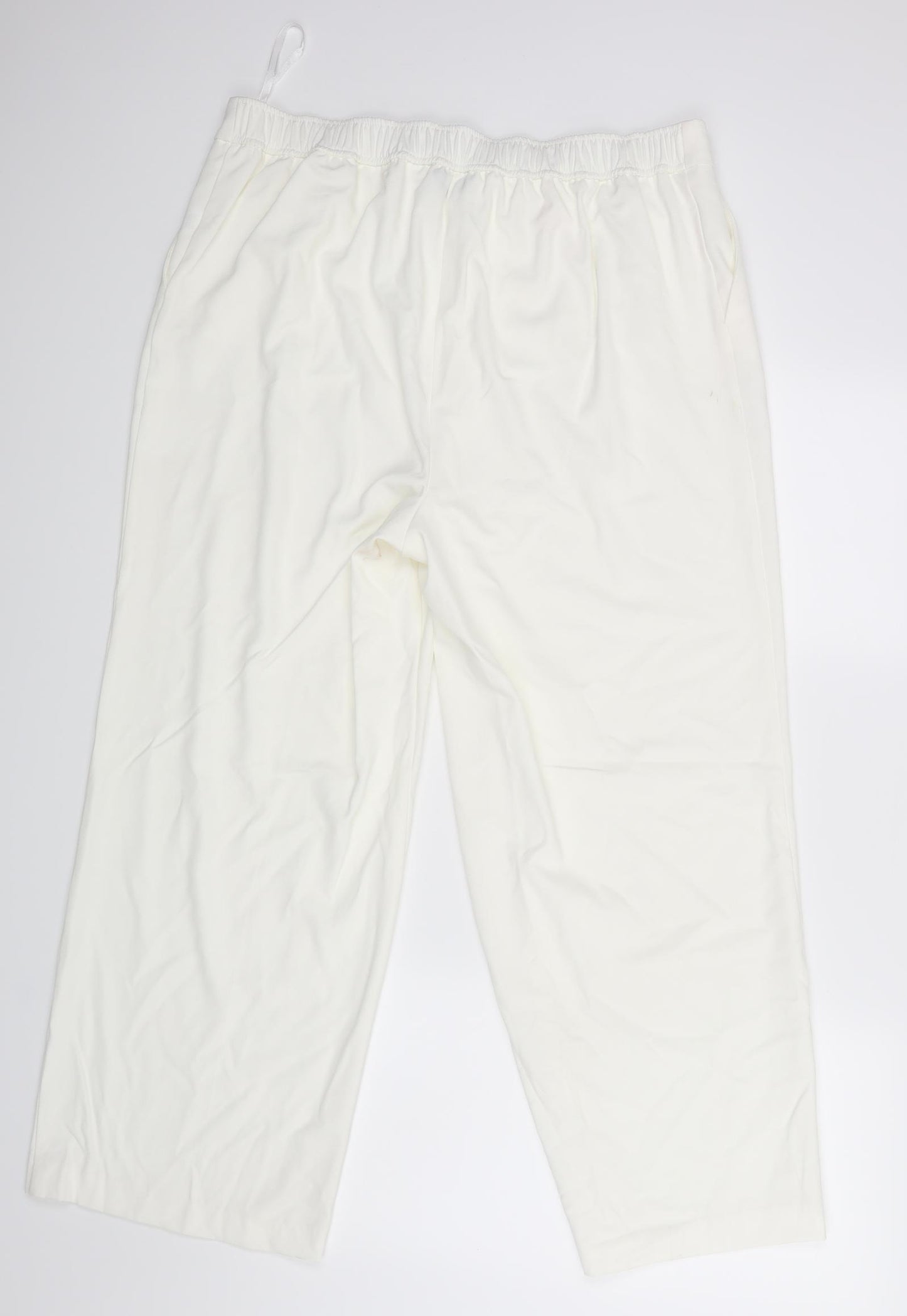 M & co Womens White   Dress Pants Trousers Size 18 L25 in