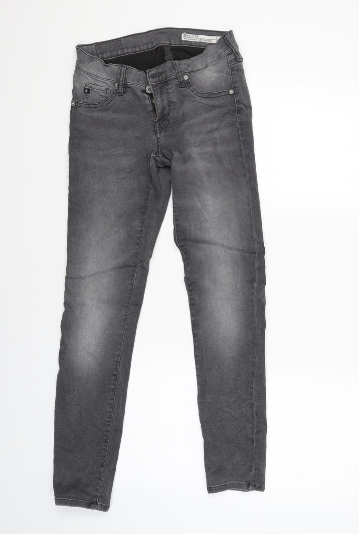 BIG STAR Womens Grey Cargo Trousers Size 26 L28.5 in