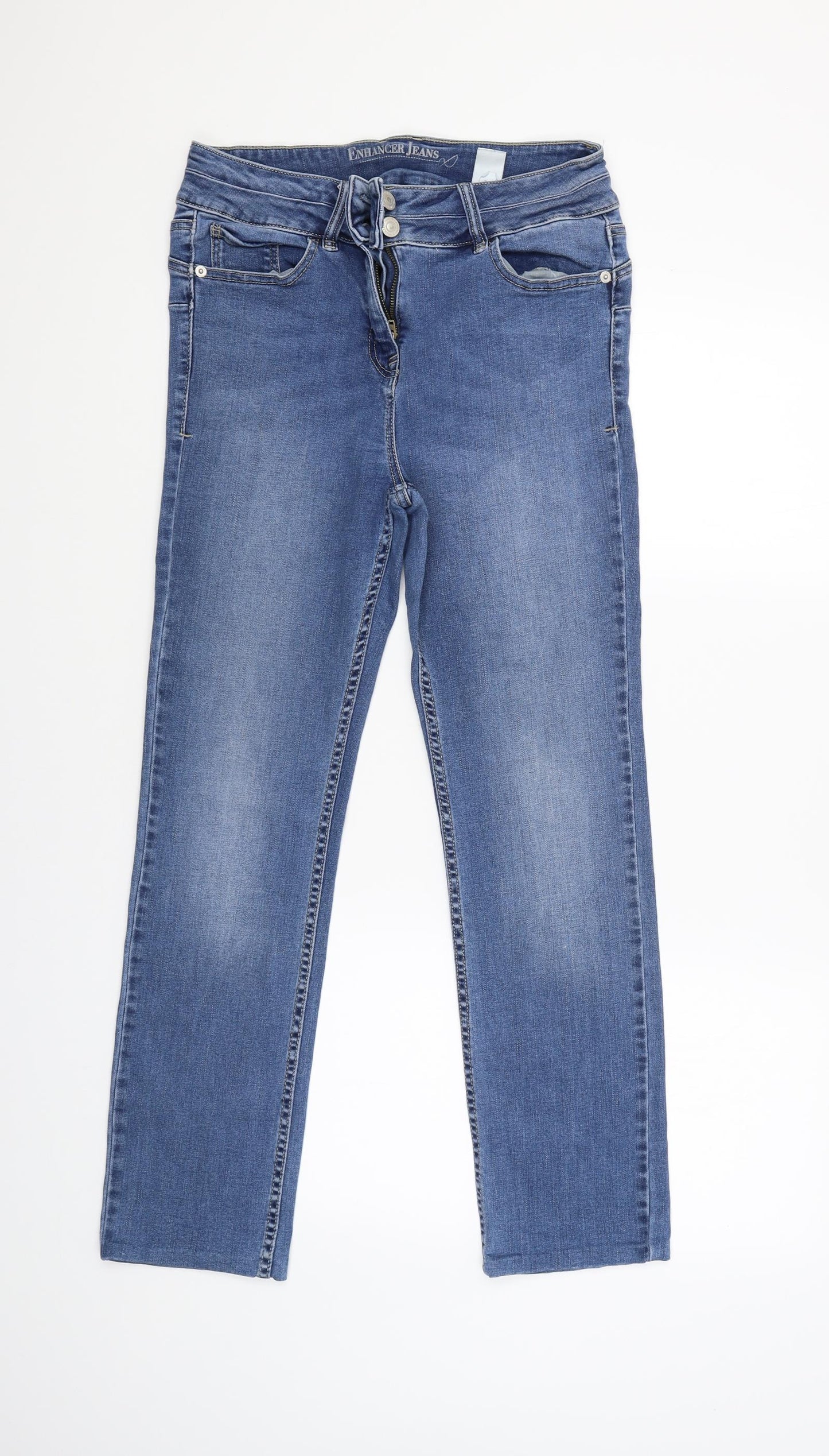 Enhancer Jeans Womens Blue   Straight Jeans Size 12 L26 in