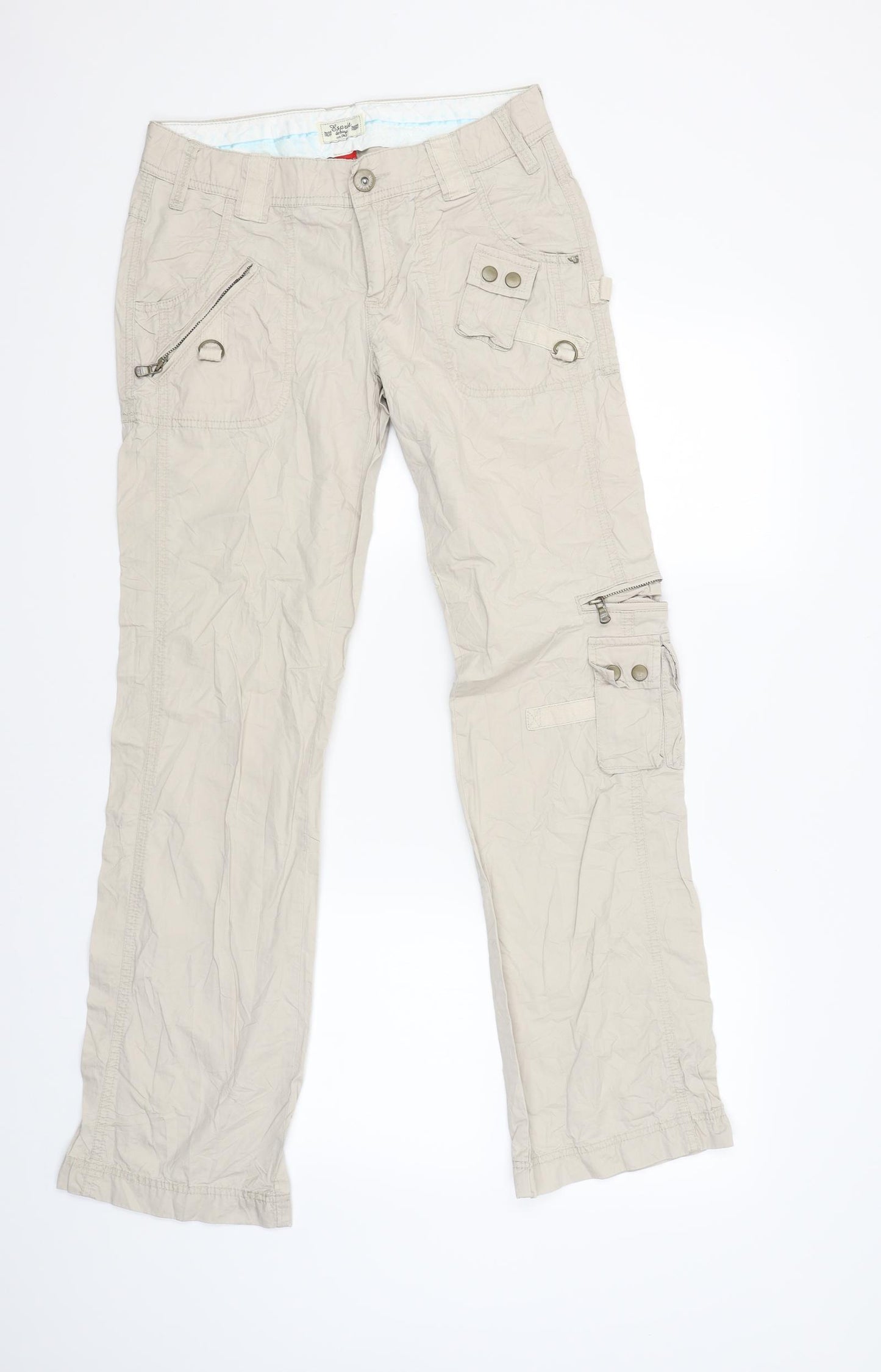 Esprit Womens Beige   Cargo Trousers Size 10 L28 in