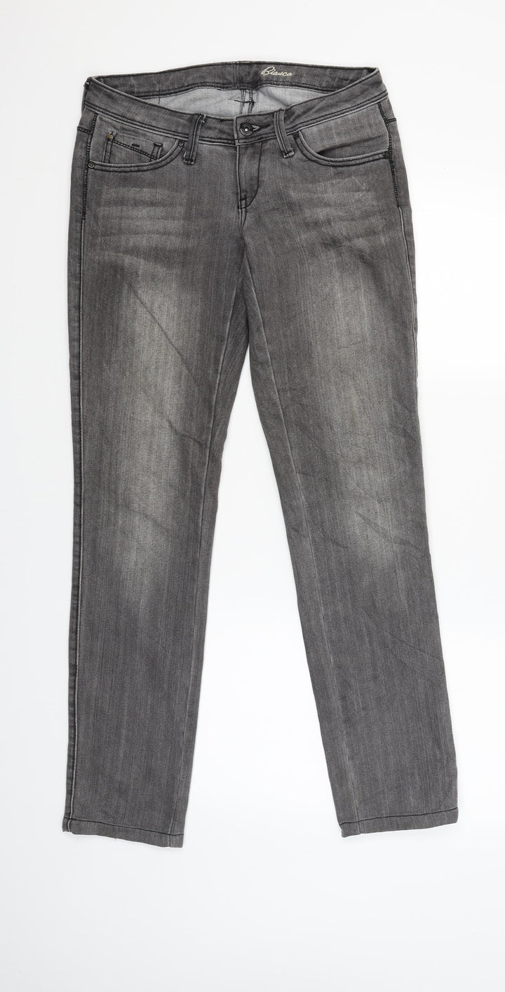Bianca Womens Grey   Straight Jeans Size 36 L31 in