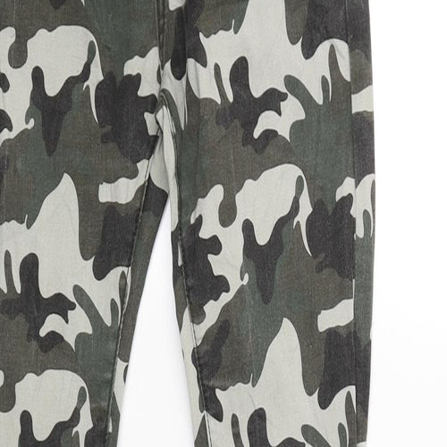 Dzire Womens Green Camouflage  Capri Trousers Size XS L29 in