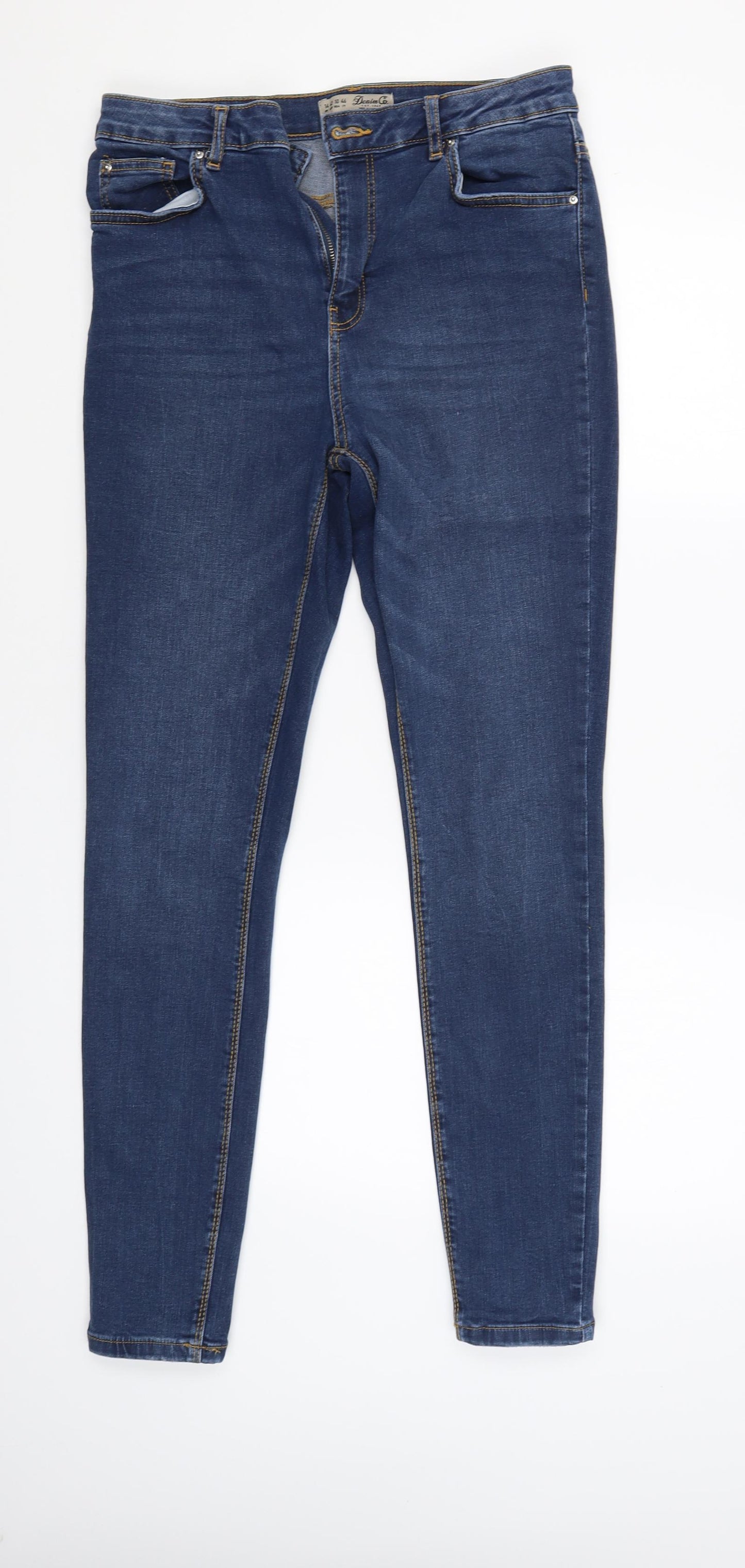 Denim & Co. Womens Blue   Straight Jeans Size 14 L30 in