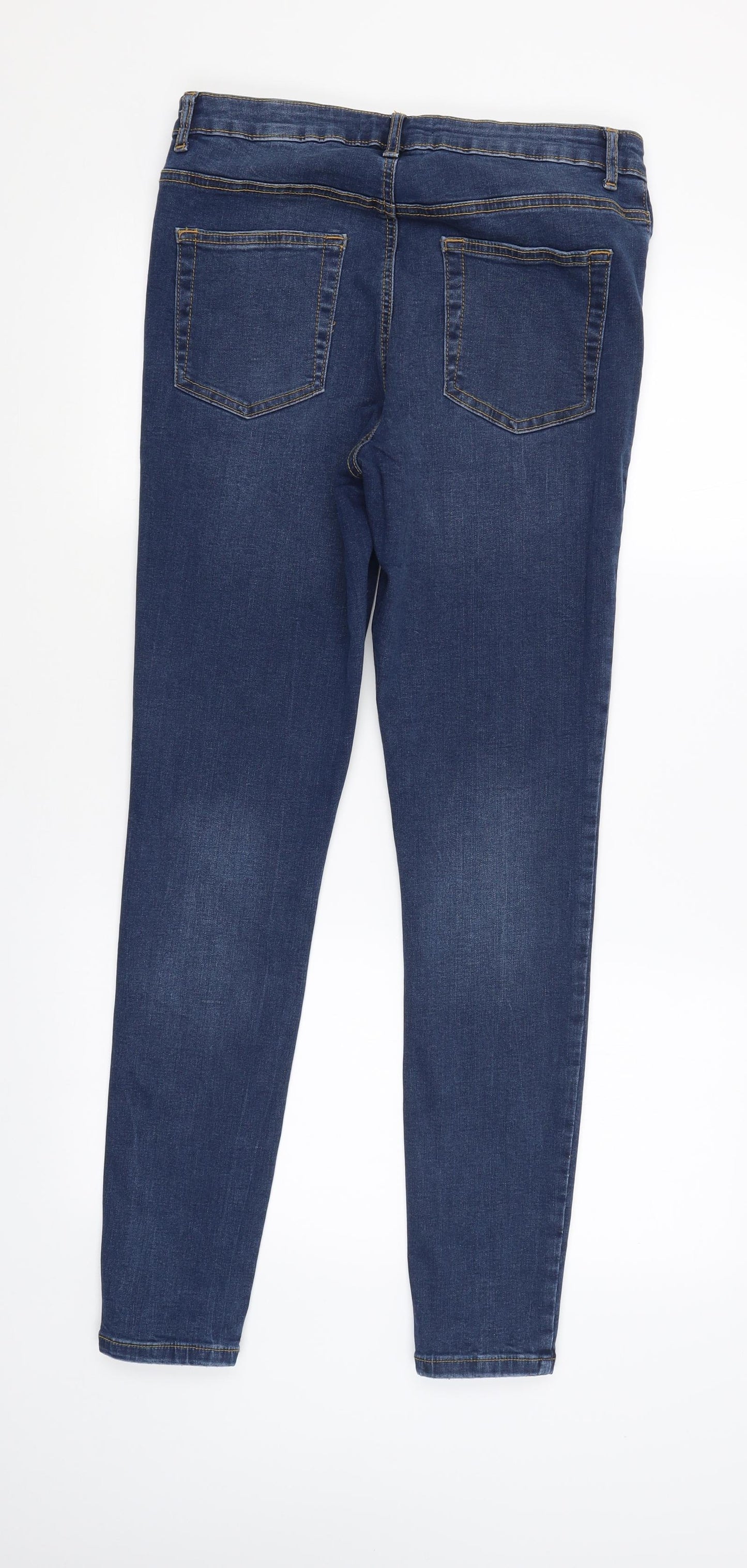 Denim & Co. Womens Blue   Straight Jeans Size 14 L30 in