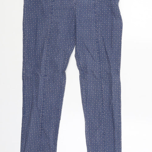 Atmosphere Womens Blue Argyle/Diamond  Capri Trousers Size 10 L28 in