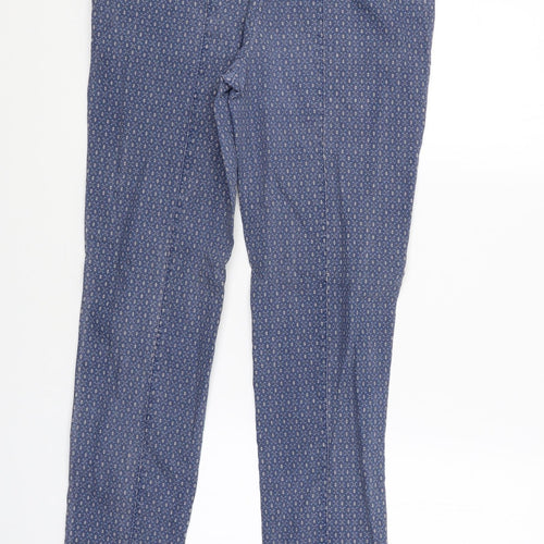 Atmosphere Womens Blue Argyle/Diamond  Capri Trousers Size 10 L28 in