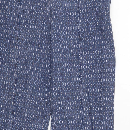 Atmosphere Womens Blue Argyle/Diamond  Capri Trousers Size 10 L28 in