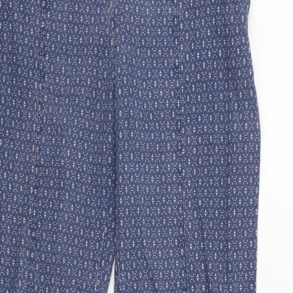 Atmosphere Womens Blue Argyle/Diamond  Capri Trousers Size 10 L28 in