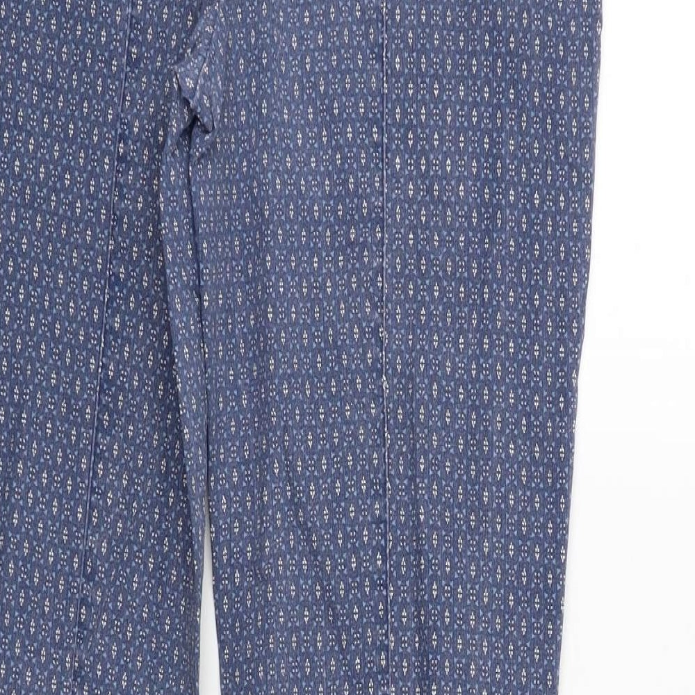 Atmosphere Womens Blue Argyle/Diamond  Capri Trousers Size 10 L28 in