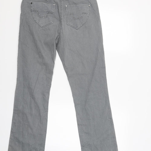 Yessica Womens Grey   Capri Trousers Size 12 L28 in