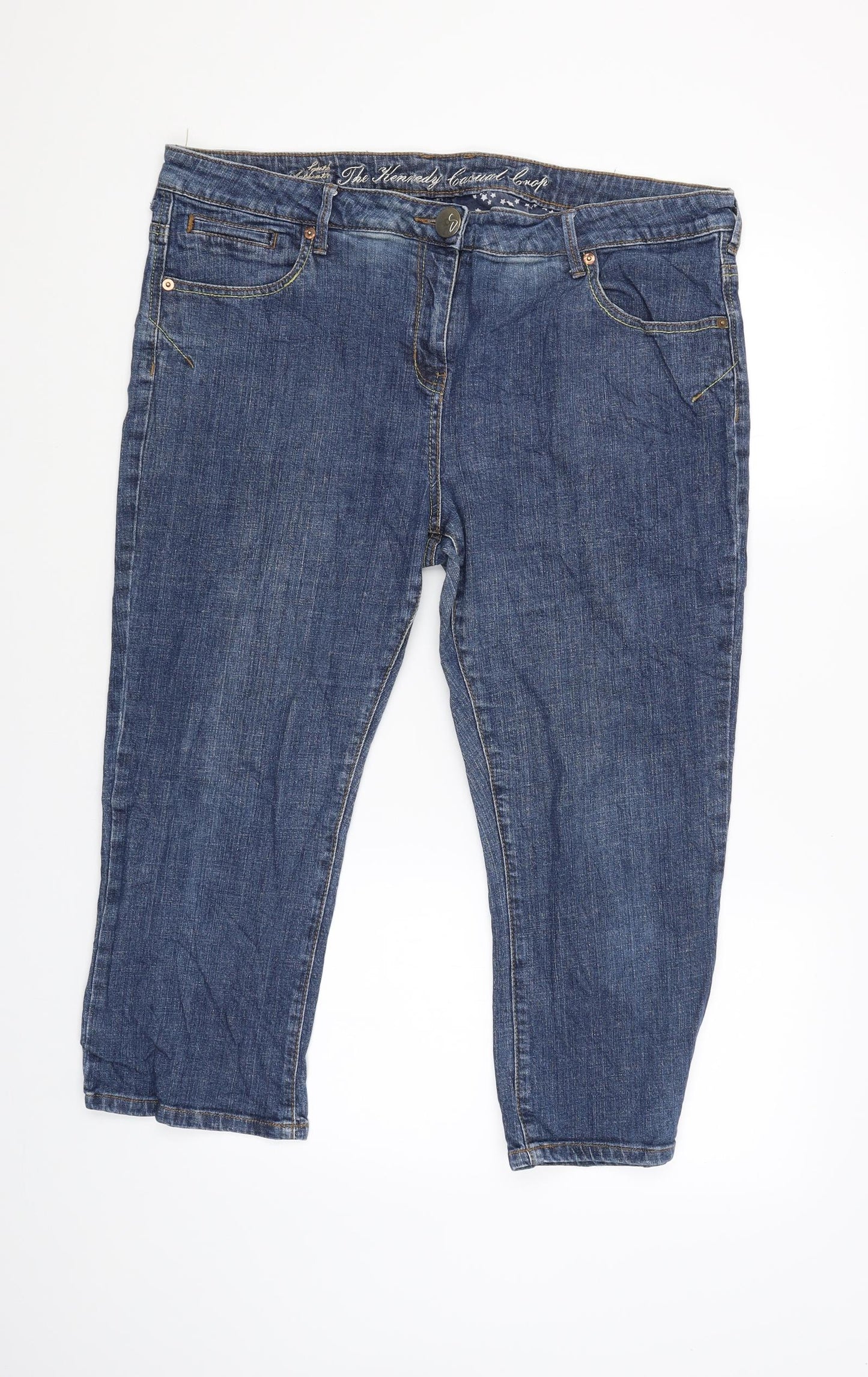 Joules Womens Blue   Cropped Jeans Size 18 L21 in