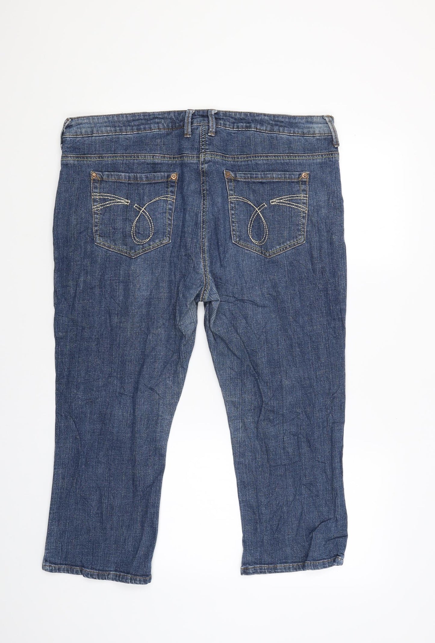 Joules Womens Blue   Cropped Jeans Size 18 L21 in