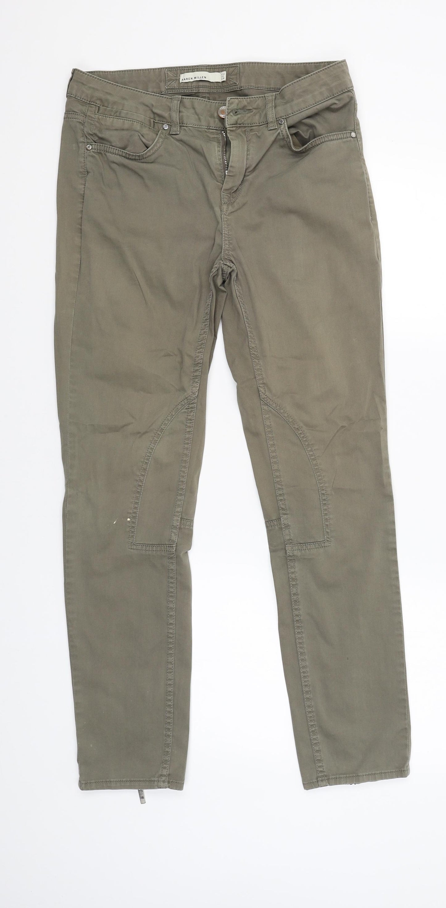 Karen Millen Womens Beige   Cargo Trousers Size 12 L28 in