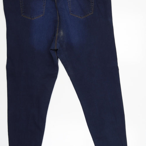 Yours Womens Blue   Jegging Trousers Size 22 L29 in
