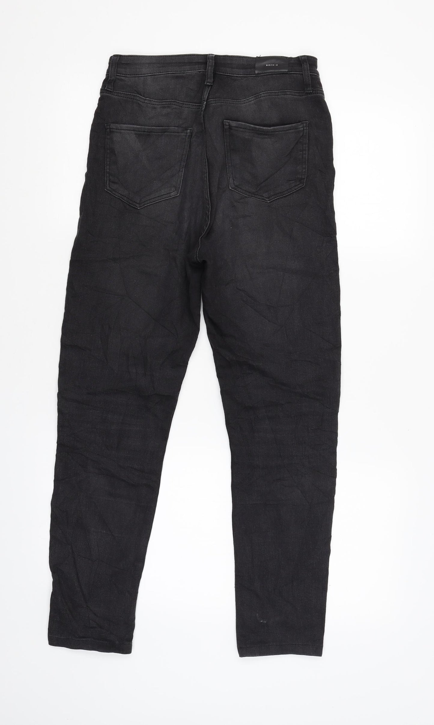 Preworn Girls Black   Straight Jeans Size 13-14 Years