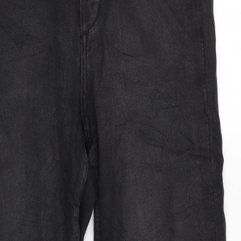 Preworn Girls Black   Straight Jeans Size 13-14 Years