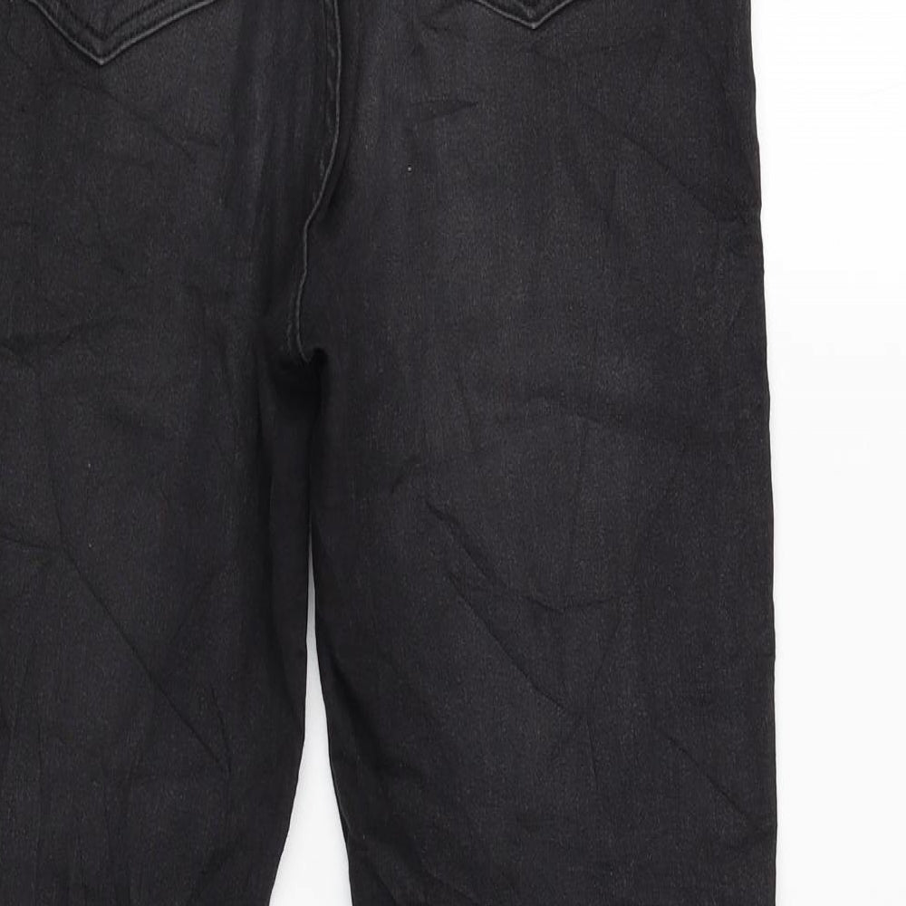 Preworn Girls Black   Straight Jeans Size 13-14 Years