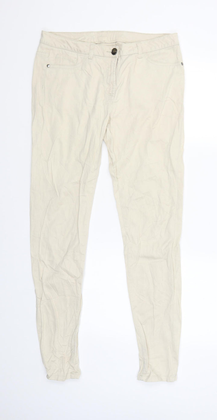 F&F Womens Beige Capri Trousers Size 38 L29 in
