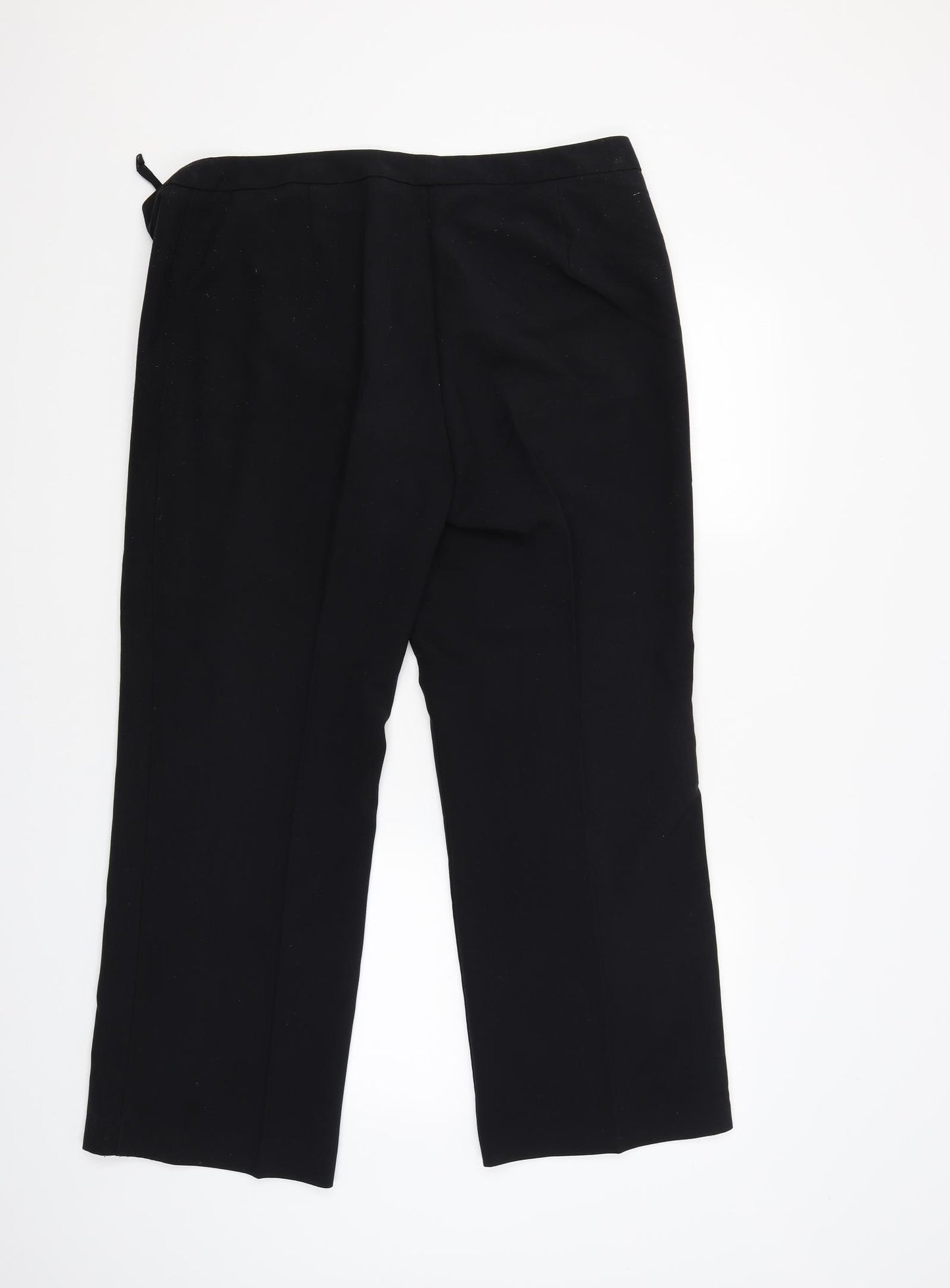 M&S Womens Black   Trousers  Size 16 L27 in