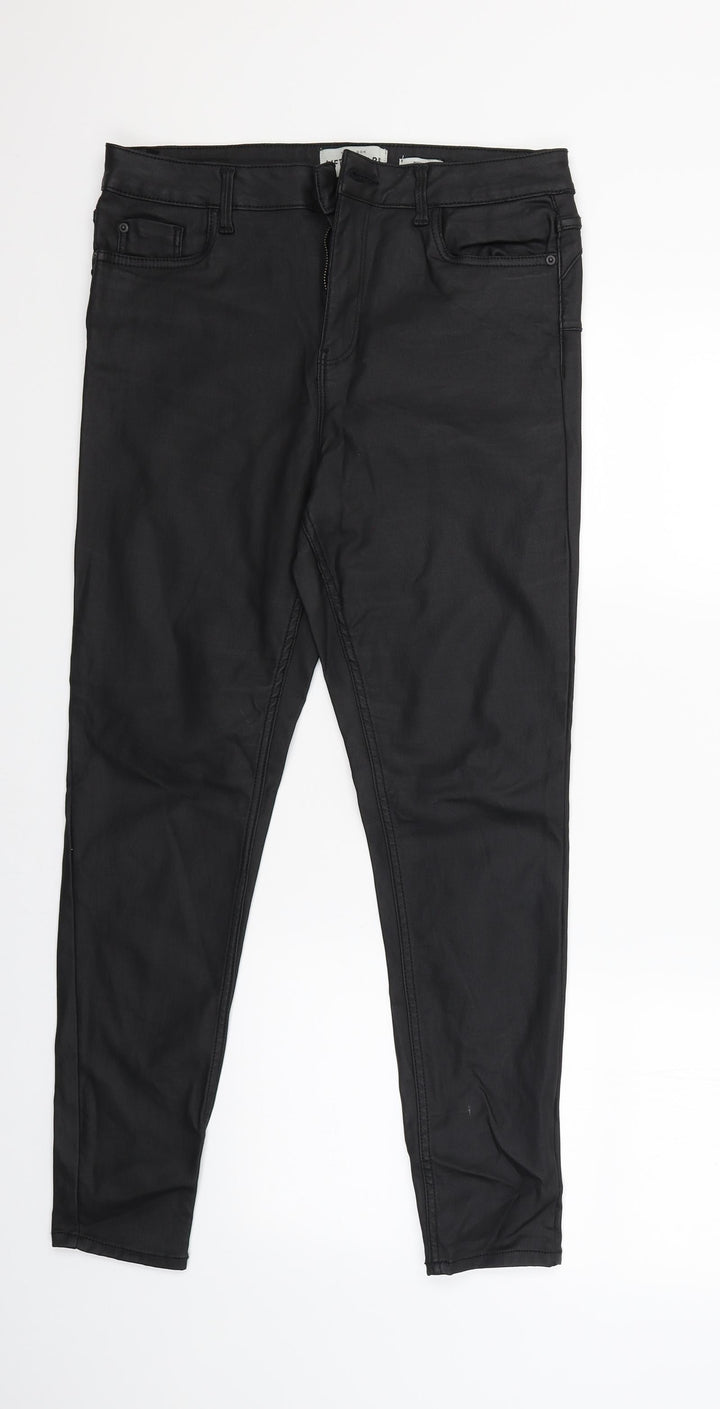 New Look Womens Black Trousers Size 14 L26 in