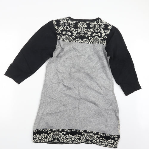 Papillon Womens Black  Knit Pullover Jumper Size L