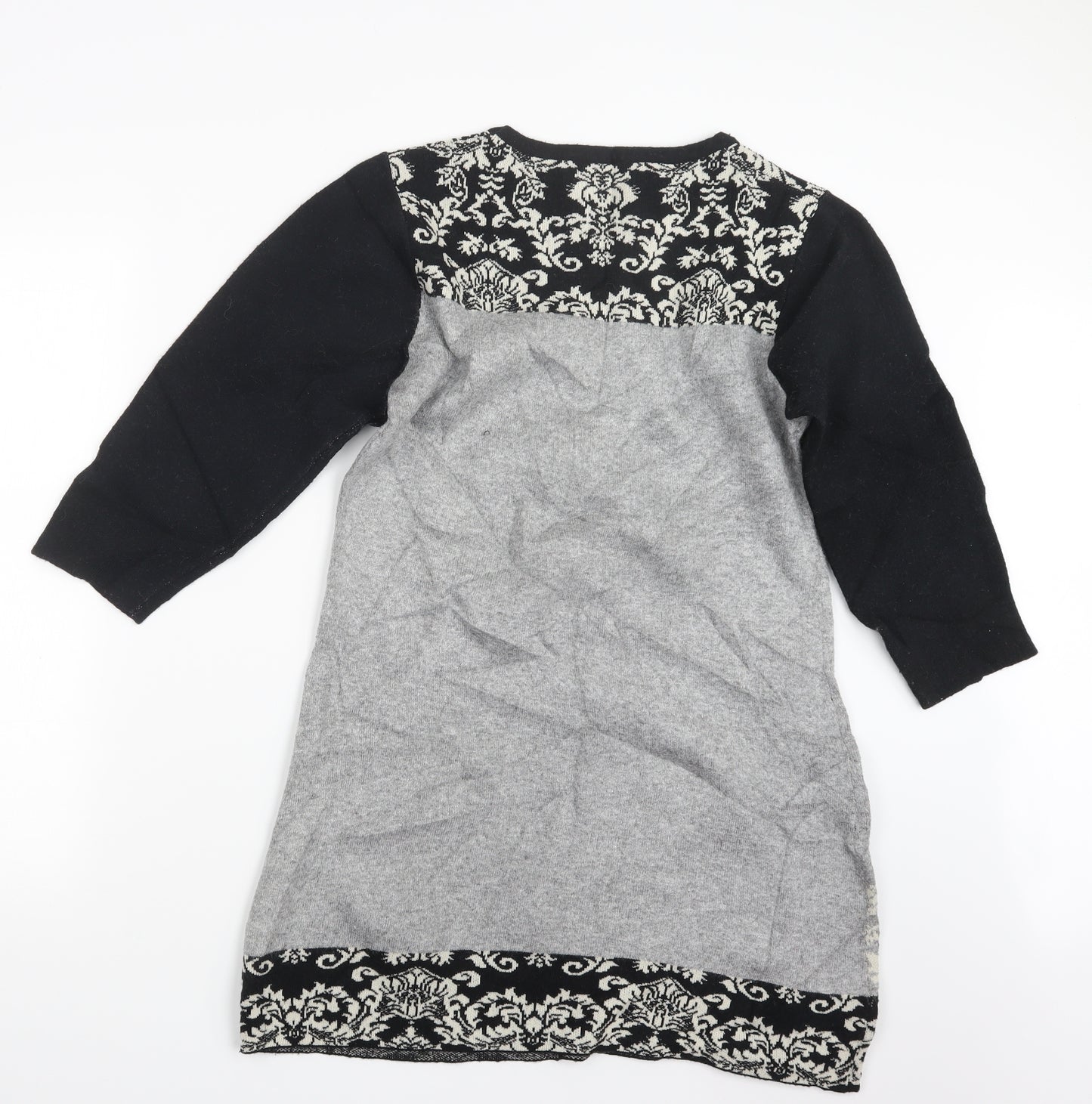 Papillon Womens Black  Knit Pullover Jumper Size L