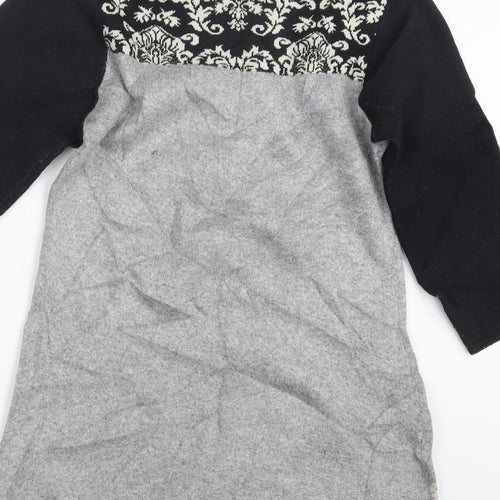 Papillon Womens Black  Knit Pullover Jumper Size L
