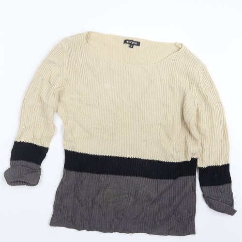 Originals Womens Beige  Knit Pullover Jumper Size 16