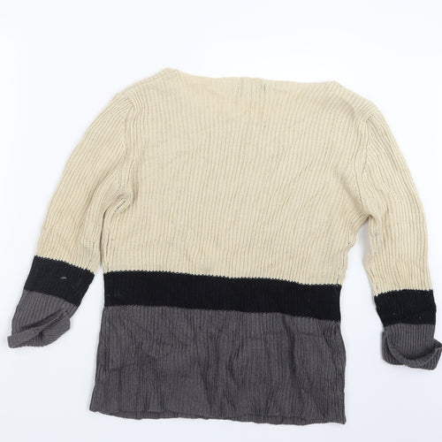 Originals Womens Beige  Knit Pullover Jumper Size 16