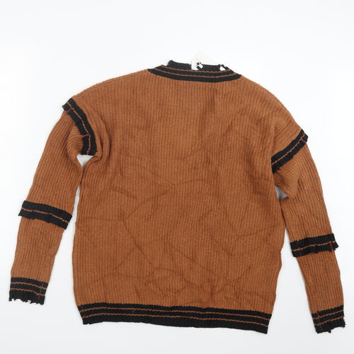 so sweet  Womens Brown  Knit Pullover Jumper Size S