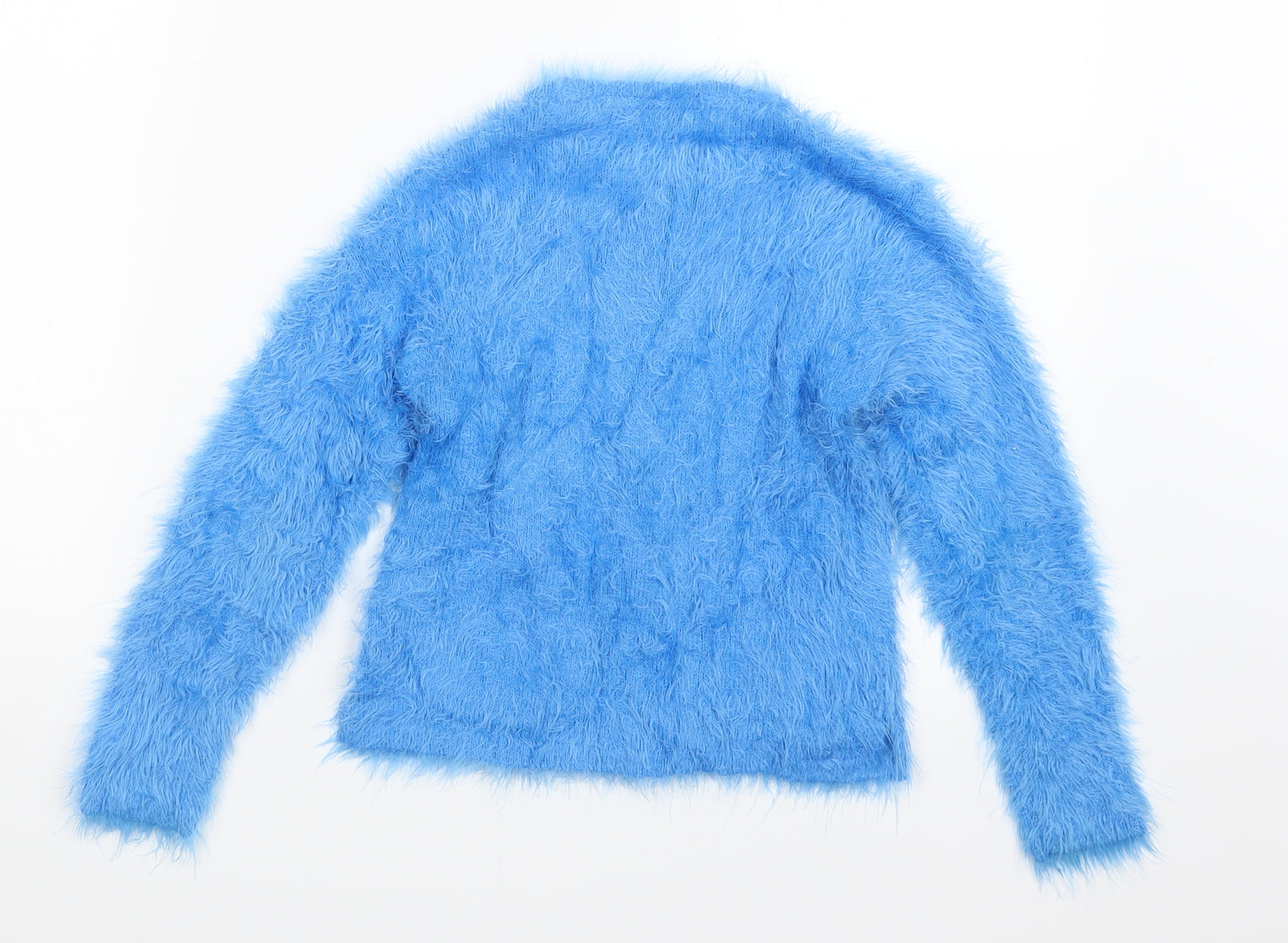 Marks and Spencer Girls Blue  Knit Pullover Jumper Size 7-8 Years