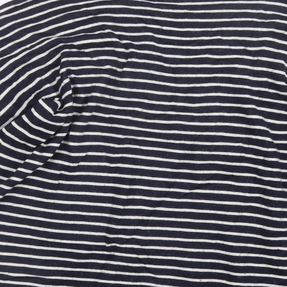 CC Womens Blue Striped Knit Pullover Jumper Size L