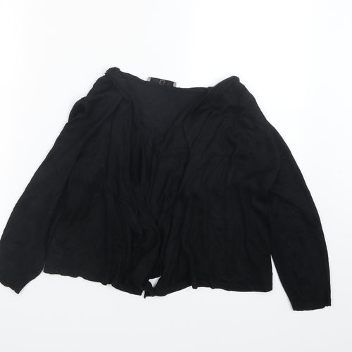 TU Womens Black  Knit Cardigan Jumper Size 10