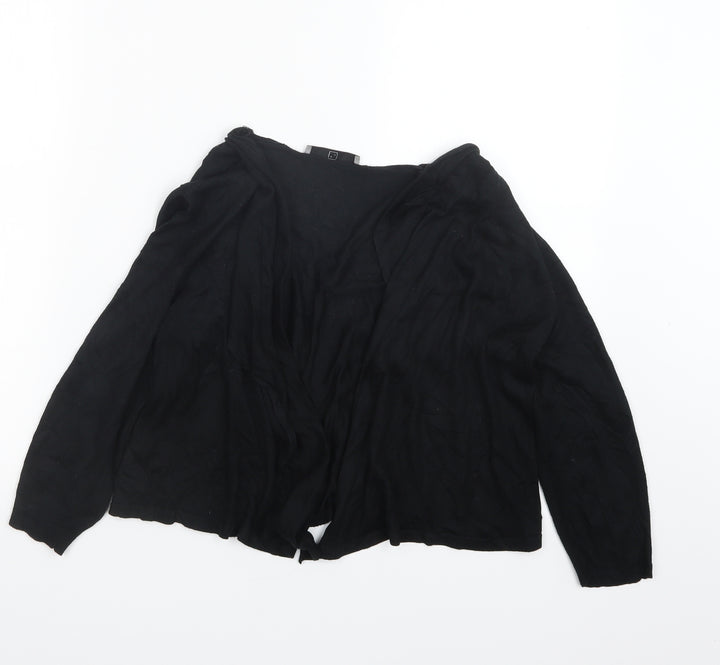 TU Womens Black  Knit Cardigan Jumper Size 10