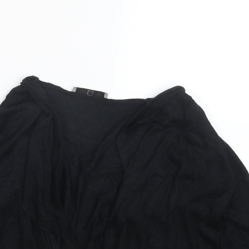 TU Womens Black  Knit Cardigan Jumper Size 10