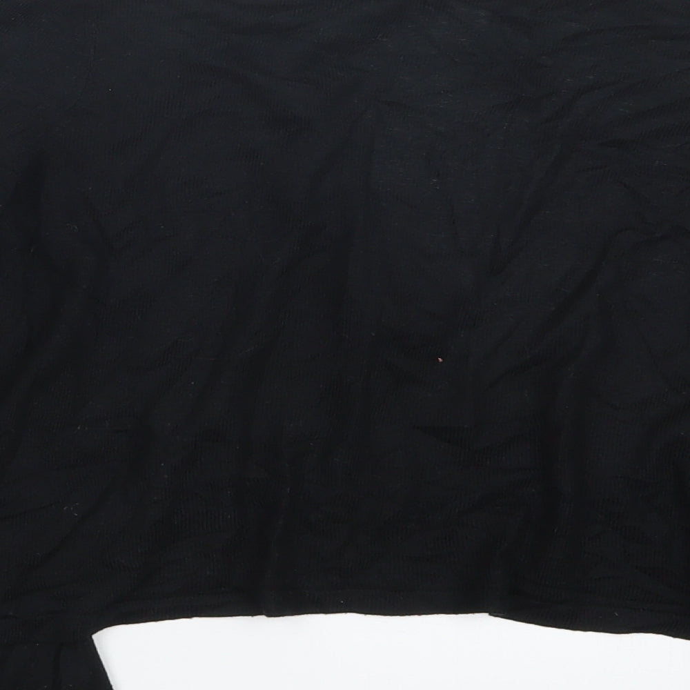 TU Womens Black  Knit Cardigan Jumper Size 10