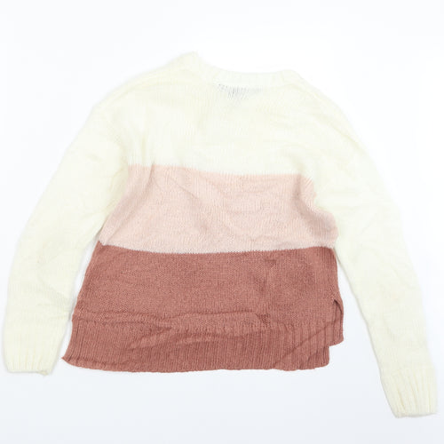 New Look Girls Pink  Knit Pullover Jumper Size 12-13 Years