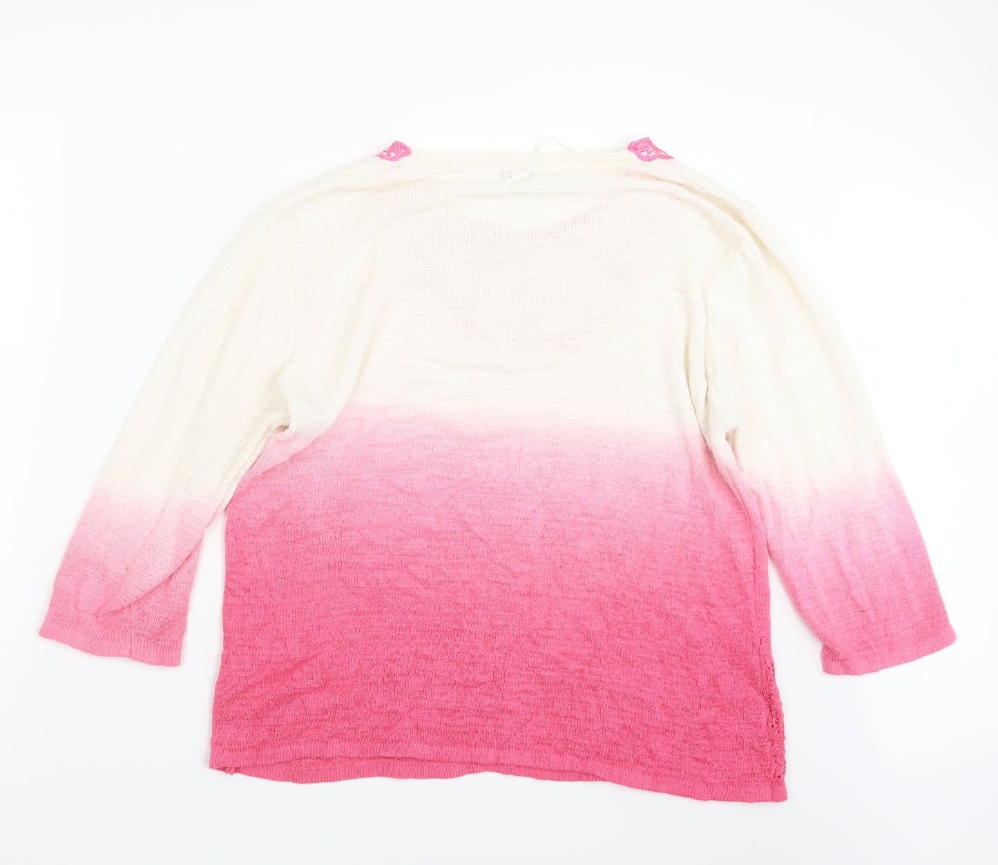 Fay Louise Womens Pink  Knit Pullover Jumper Size L