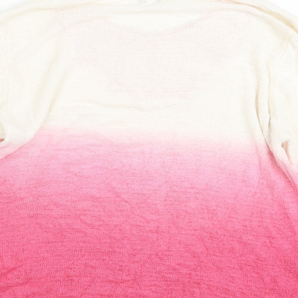 Fay Louise Womens Pink  Knit Pullover Jumper Size L