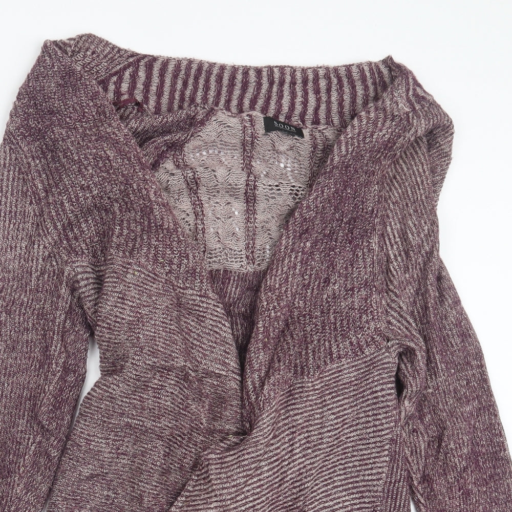 Soon Womens Purple  Knit Cardigan Jumper Size 18