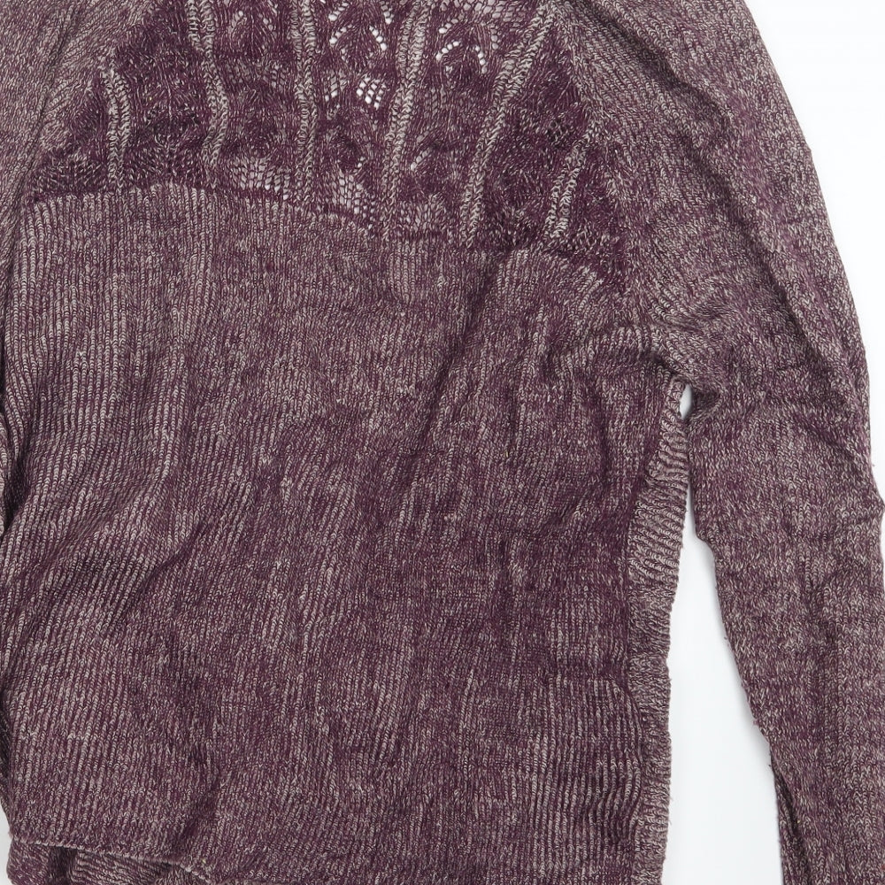 Soon Womens Purple  Knit Cardigan Jumper Size 18