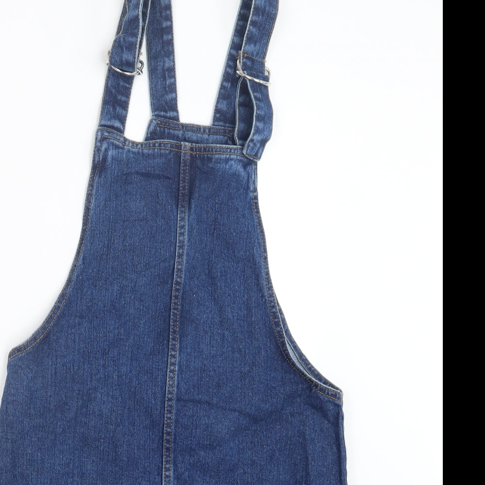 Denim Co. Womens Blue  Denim Pinafore/Dungaree Dress  Size 10