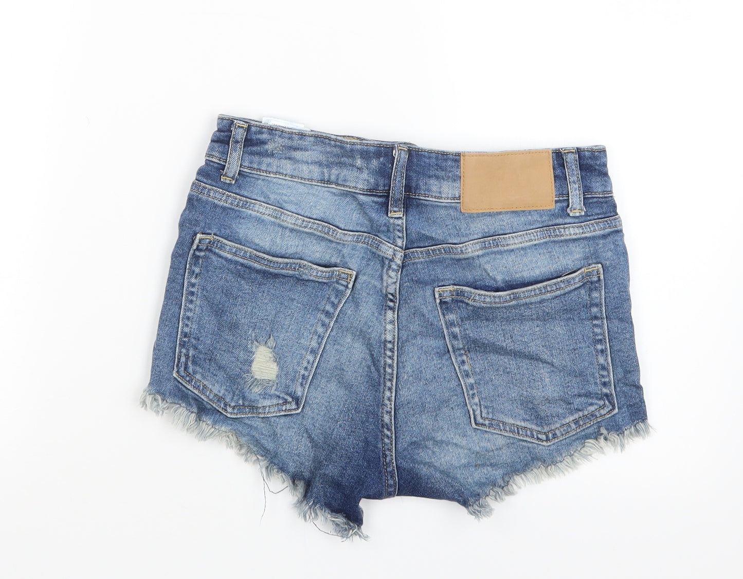 Divided by H&M Womens Blue  Denim Hot Pants Shorts Size 6